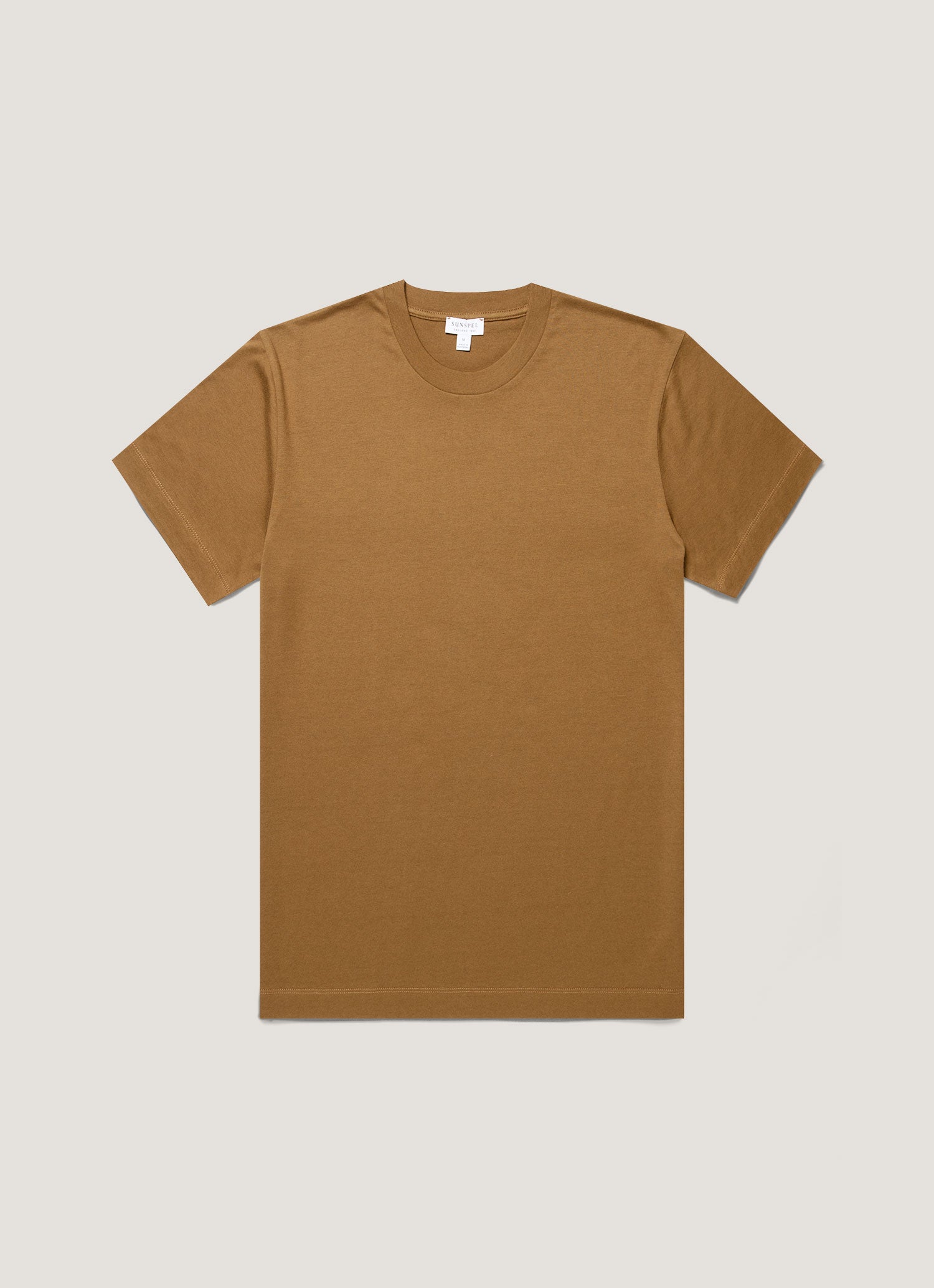 シルクコットン カシミヤ Tシャツ（Walnut）| Sunspel
