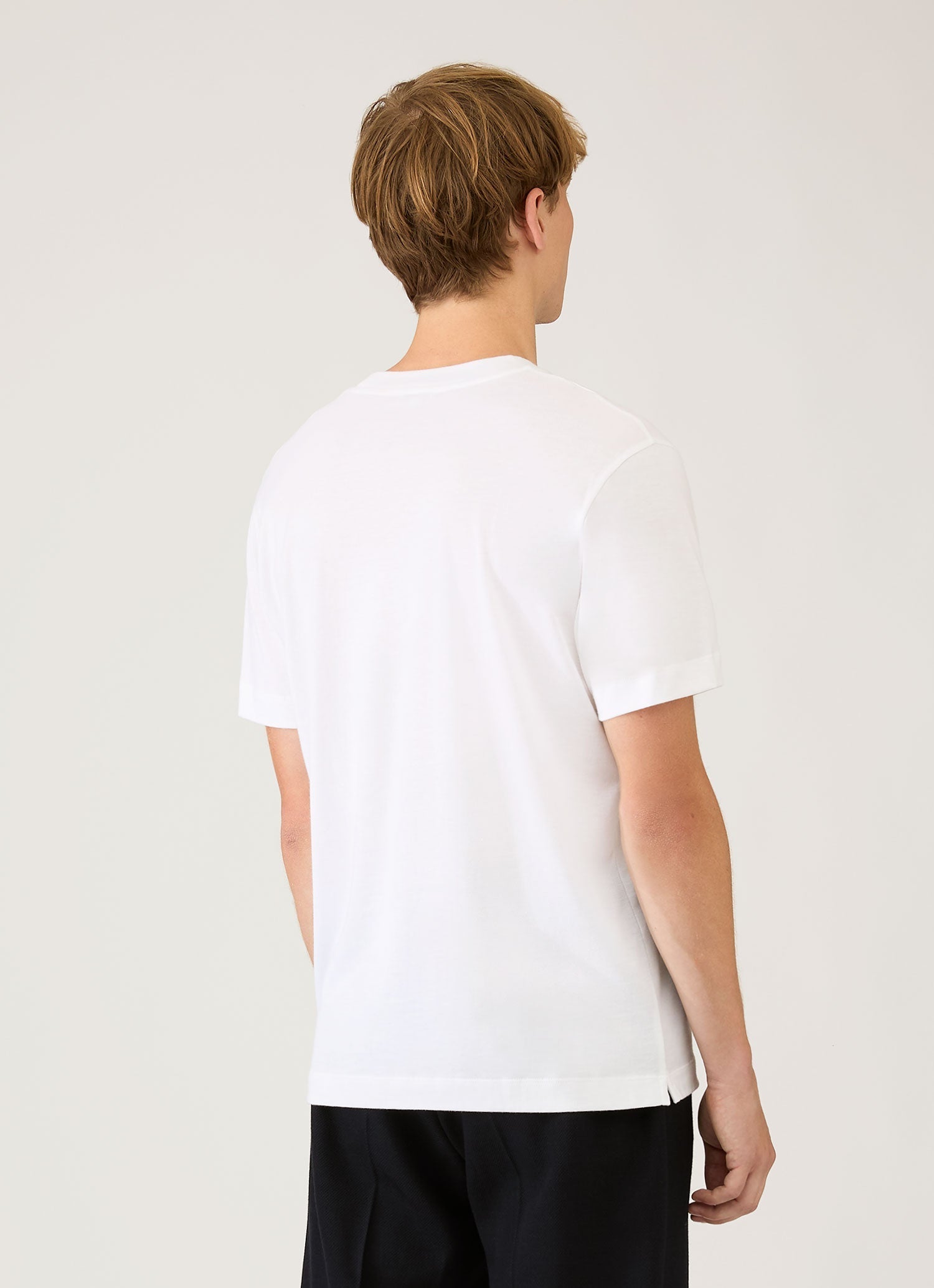 シルクコットン カシミヤ Tシャツ（White）| Sunspel