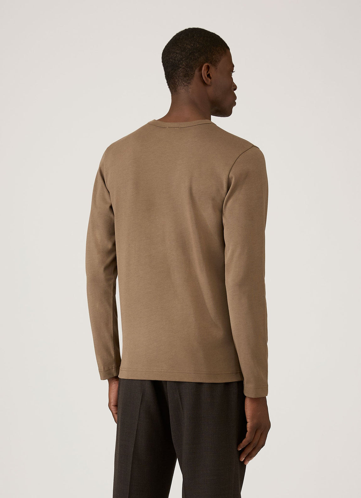 Men's Long Sleeve Heavyweight Jersey T-shirt in Dark Cedar