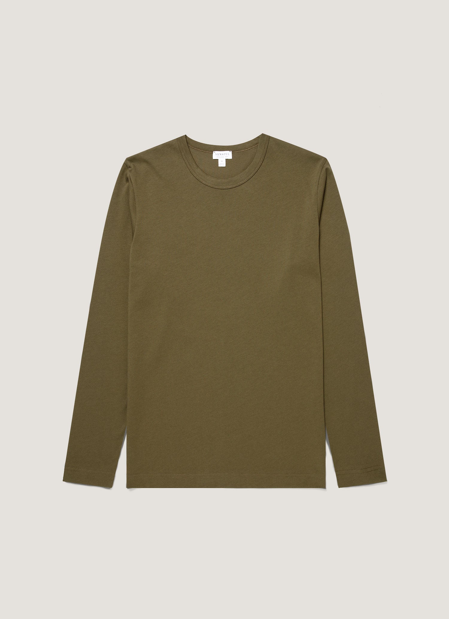 ロングスリーブ ヘビーウェイト クラシック Tシャツ（Black）| Sunspel