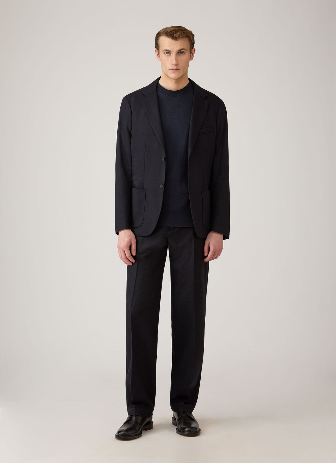 Men's Cotton Piqué T-shirt in Midnight Navy