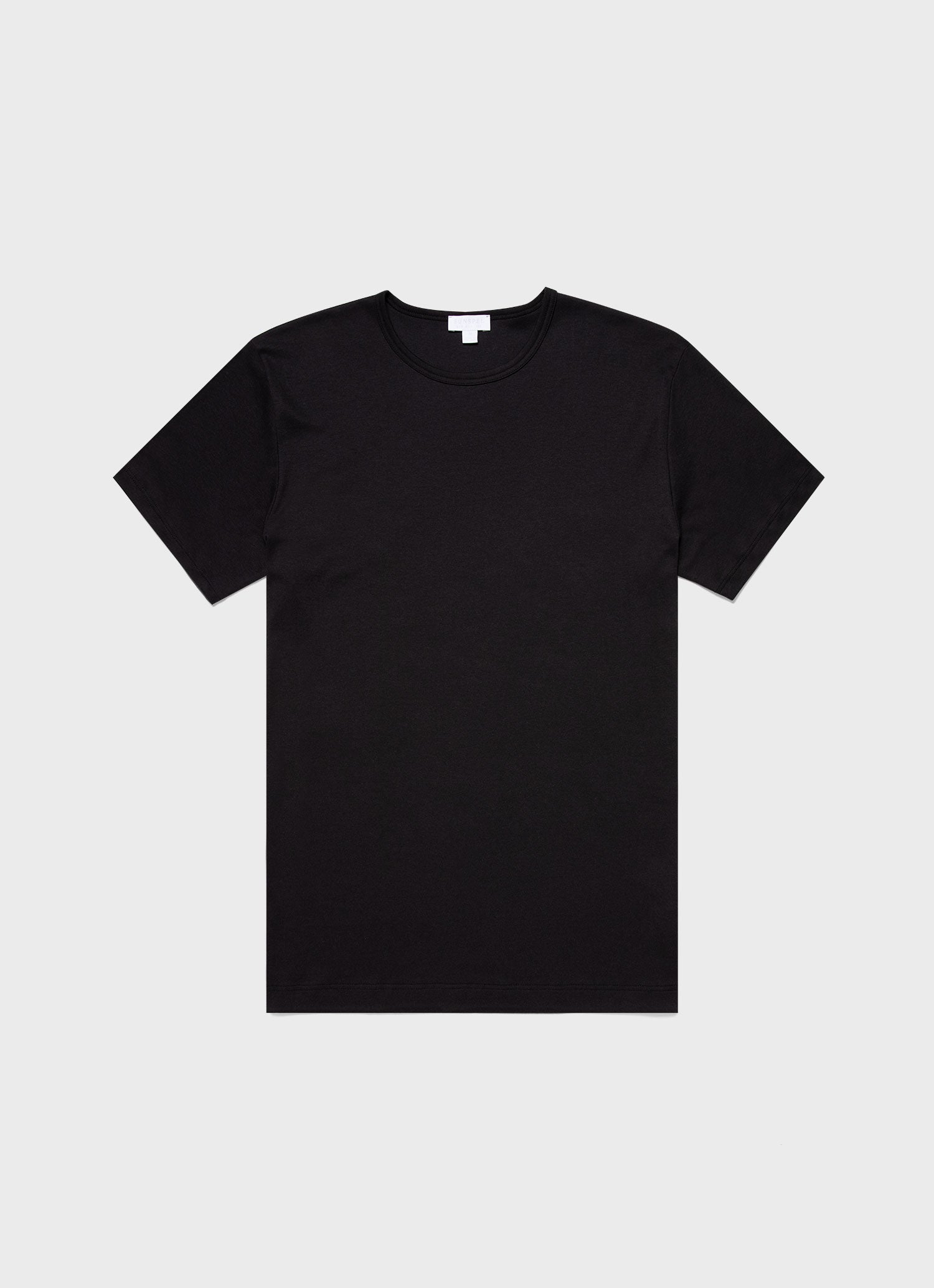 シーアイランドコットンアンダーウェアTシャツ （Black）| Sunspel