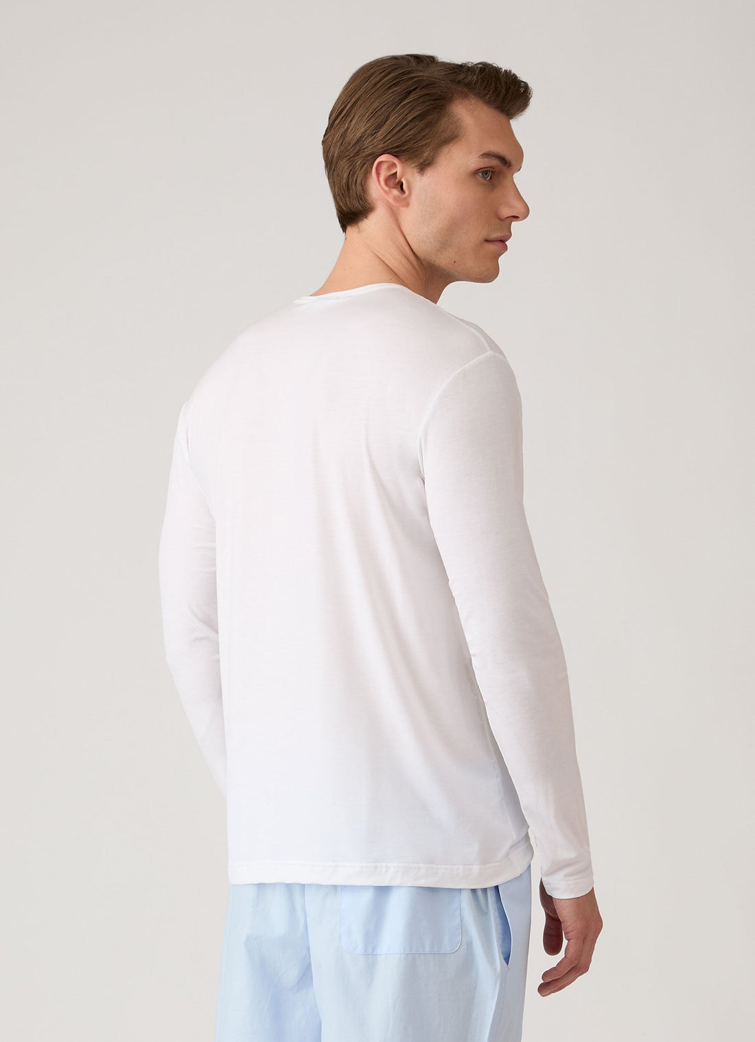Men's Long Sleeve Tencel™ T-shirt in White