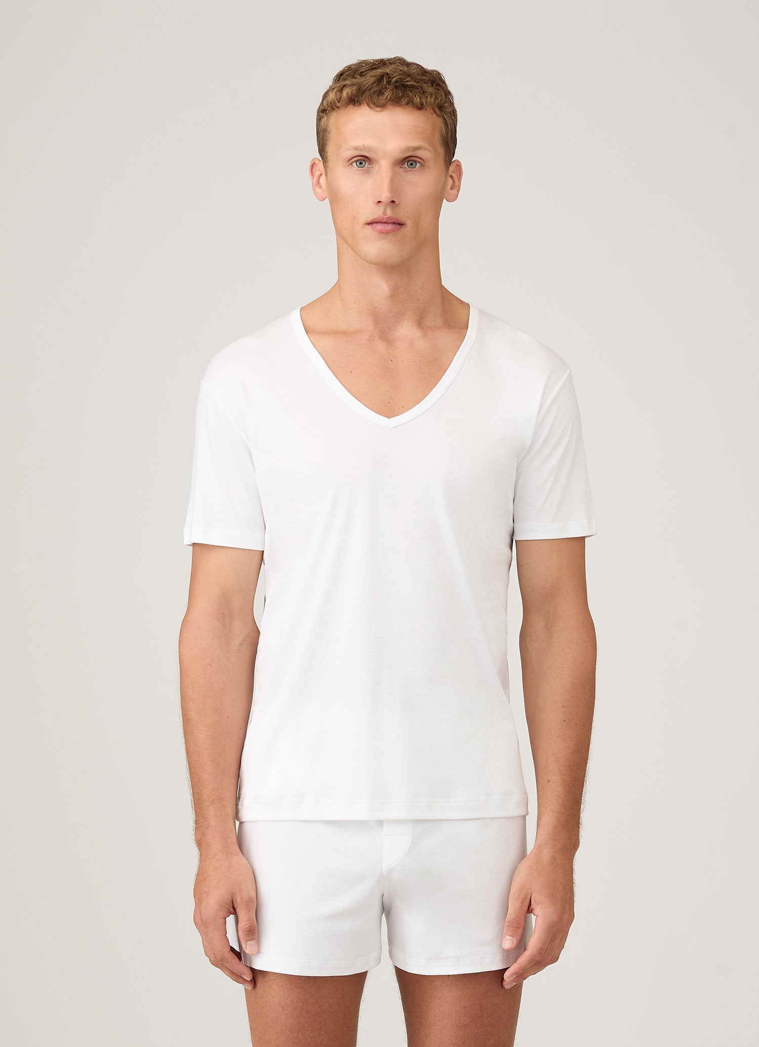 サルセーション　V-neck Ｔシャツ　Mサイズ シーアイランド コットンVネックインナー Tシャツ （White