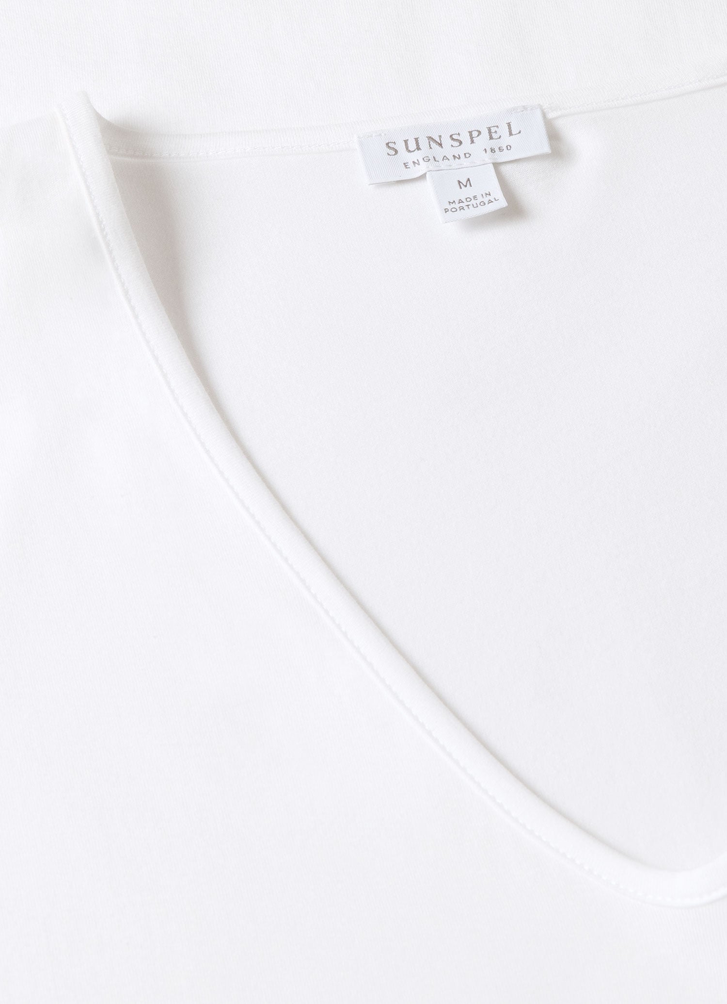 スーパーファインコットンVネックアンダーウェアTシャツ （White