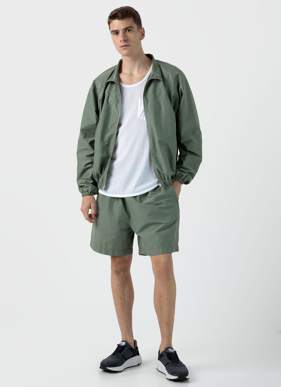 Men's Sunspel x Nigel Cabourn Ripstop Army Jacket in Army Green