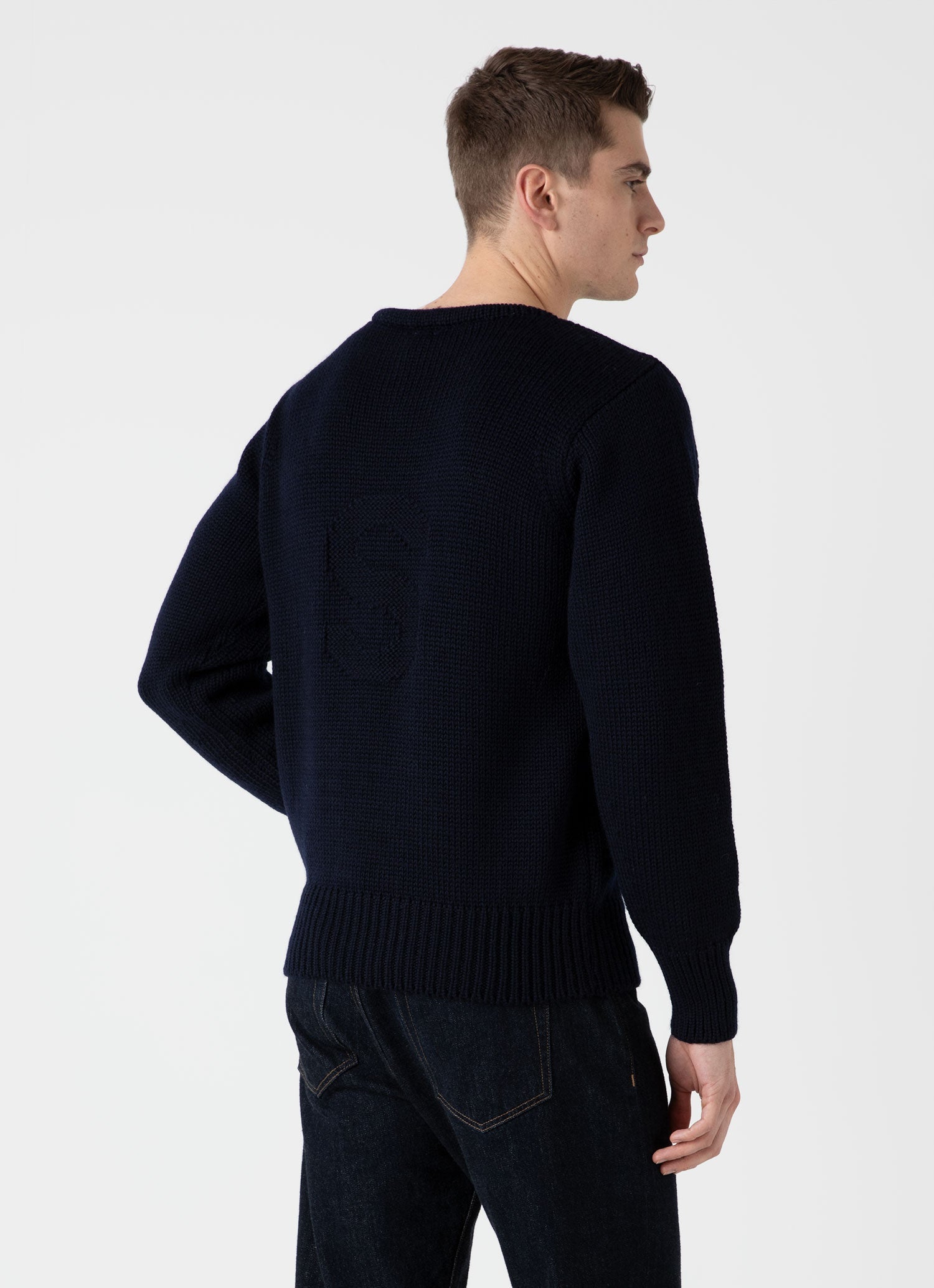 Sunspel x Nigel Cabourn ワイドネッククルー（Navy）|Sunspel
