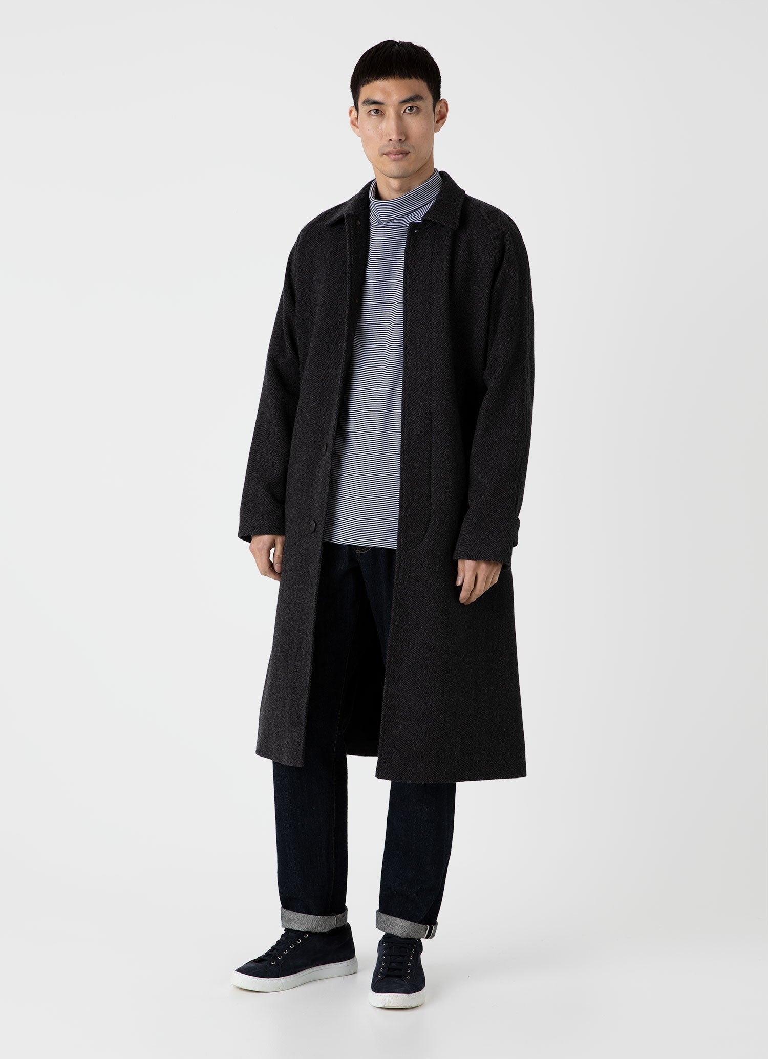 ナイジェルカーボン　新品未使用　サイズ8 Sunspel x Nigel Cabourn カーボン ブラッシュド ロールネック