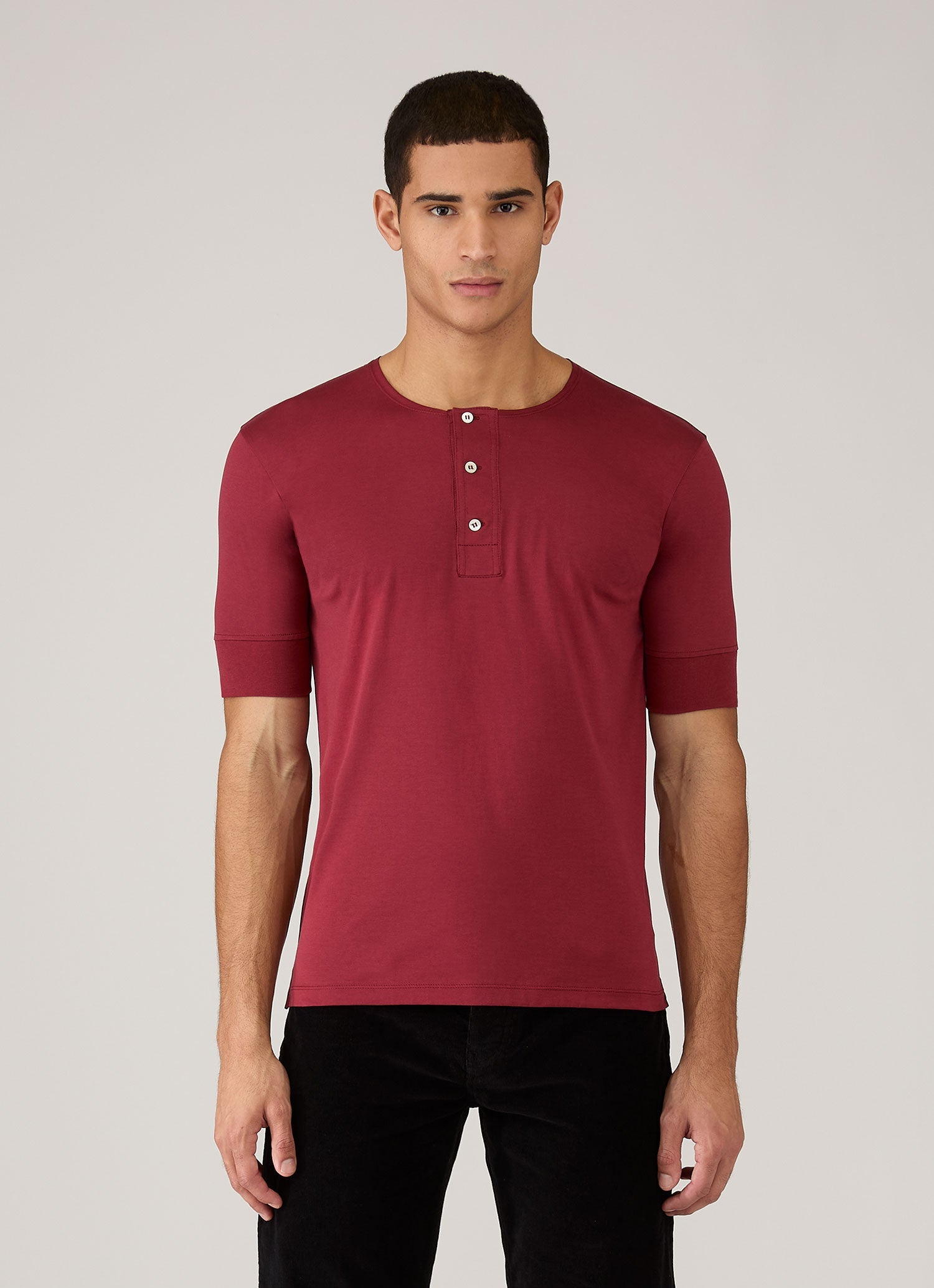Sunspel x Paul Weller ヘンリー（Dark Cherry）| Sunspel