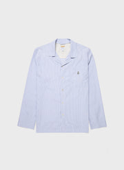 Men's Sunspel x the Shepherd UNDERCOVER Pyjama Shirt in Blue/White Stripe