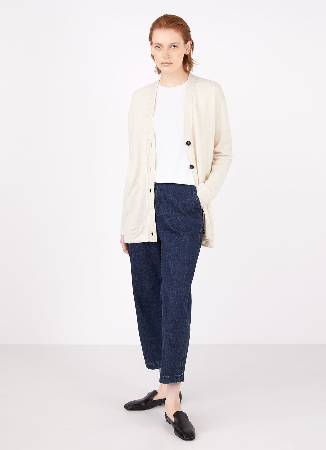 Women's Lambswool Cardigan in Ecru