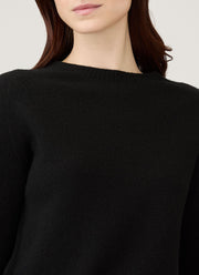 Women's Lambswool Crew Neck Jumper in Black