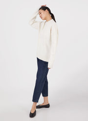 Women's Fisherman Jumper in Ecru