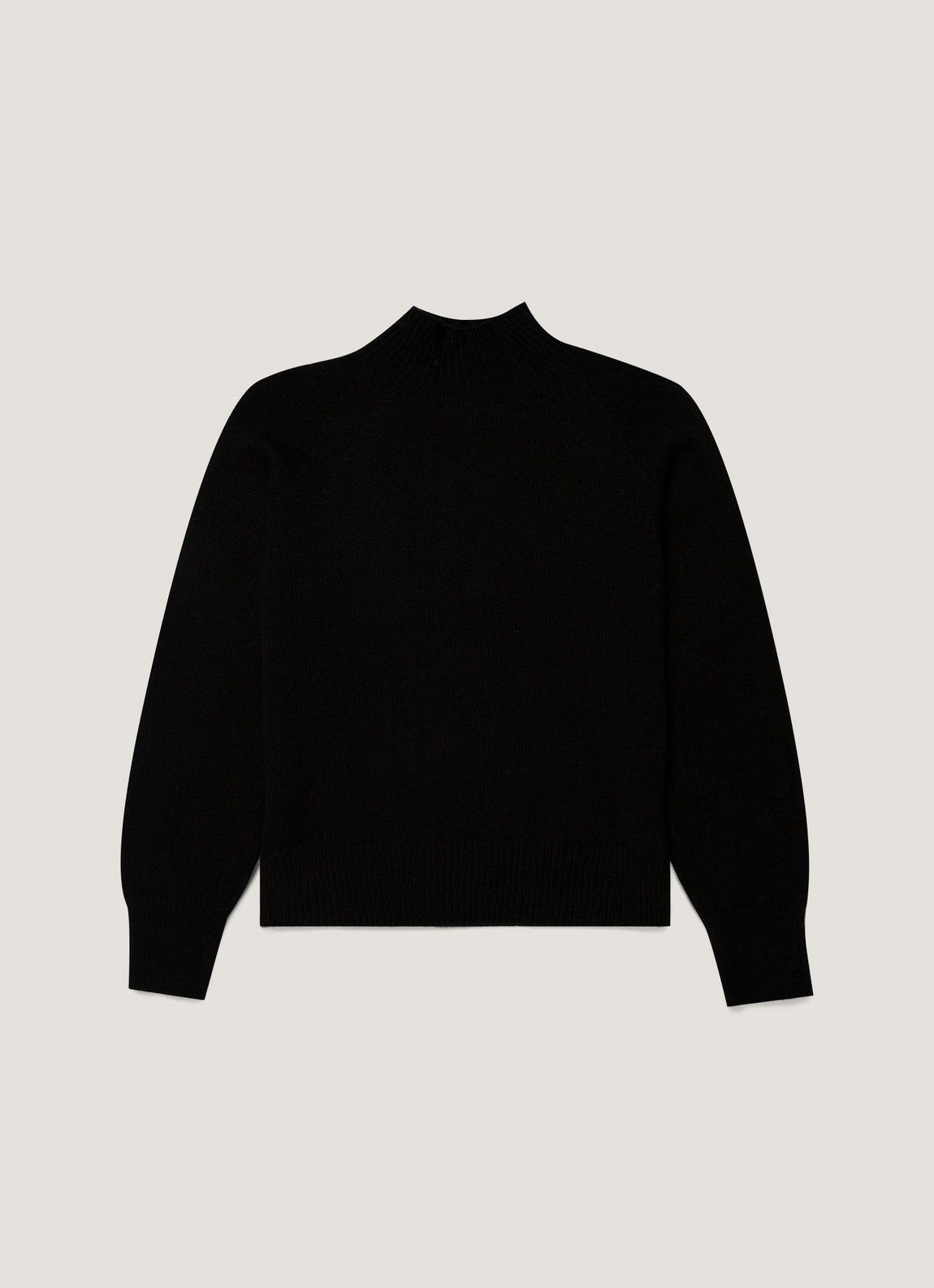 Women's Lambswool Funnel Neck Jumper in Black