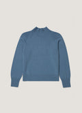 Women's Lambswool Funnel Neck Jumper in Studio Blue