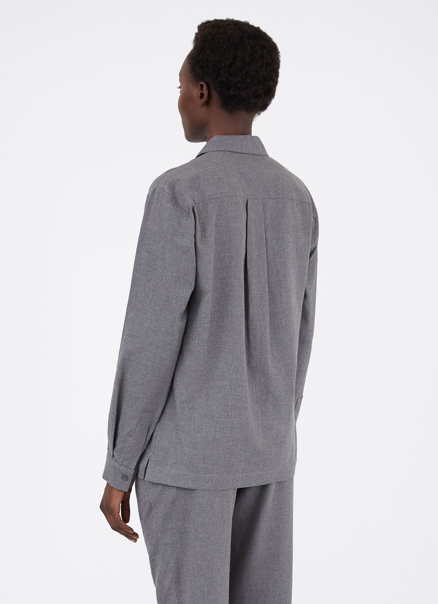 パジャマ シャツ （Mid Grey Melange）| Sunspel
