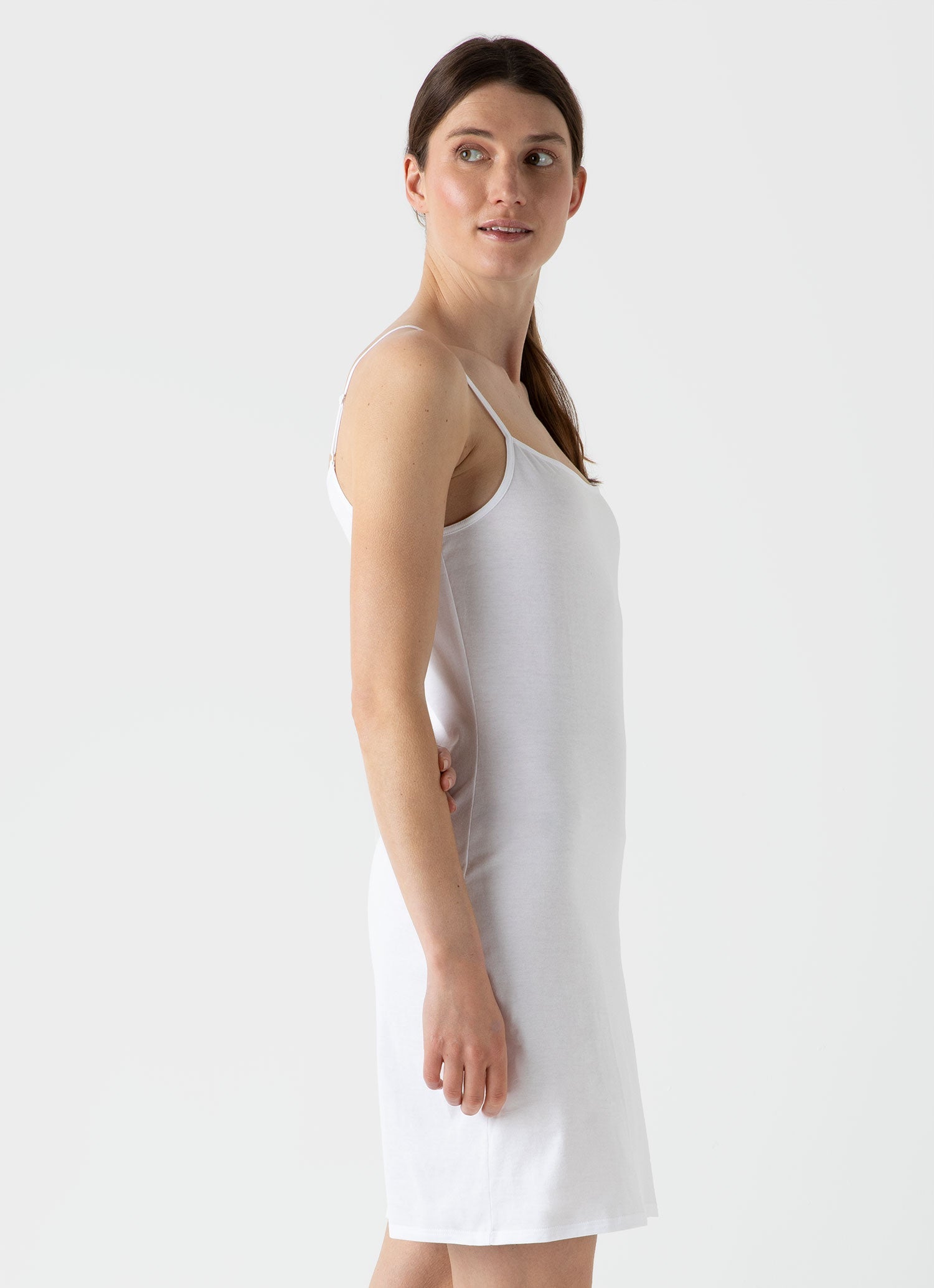 Women's Cotton Slip in White