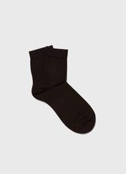 Women's Ankle Socks in Coffee