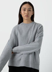 Women's Relaxed Loopback Sweatshirt in Grey Melange