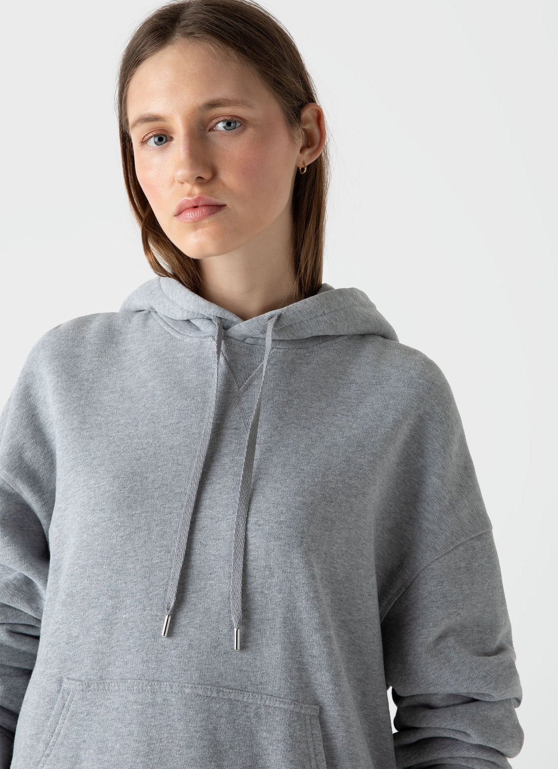 Women's Loopback Hoody in Grey Melange