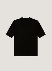 Women's Mock Neck Top in Black
