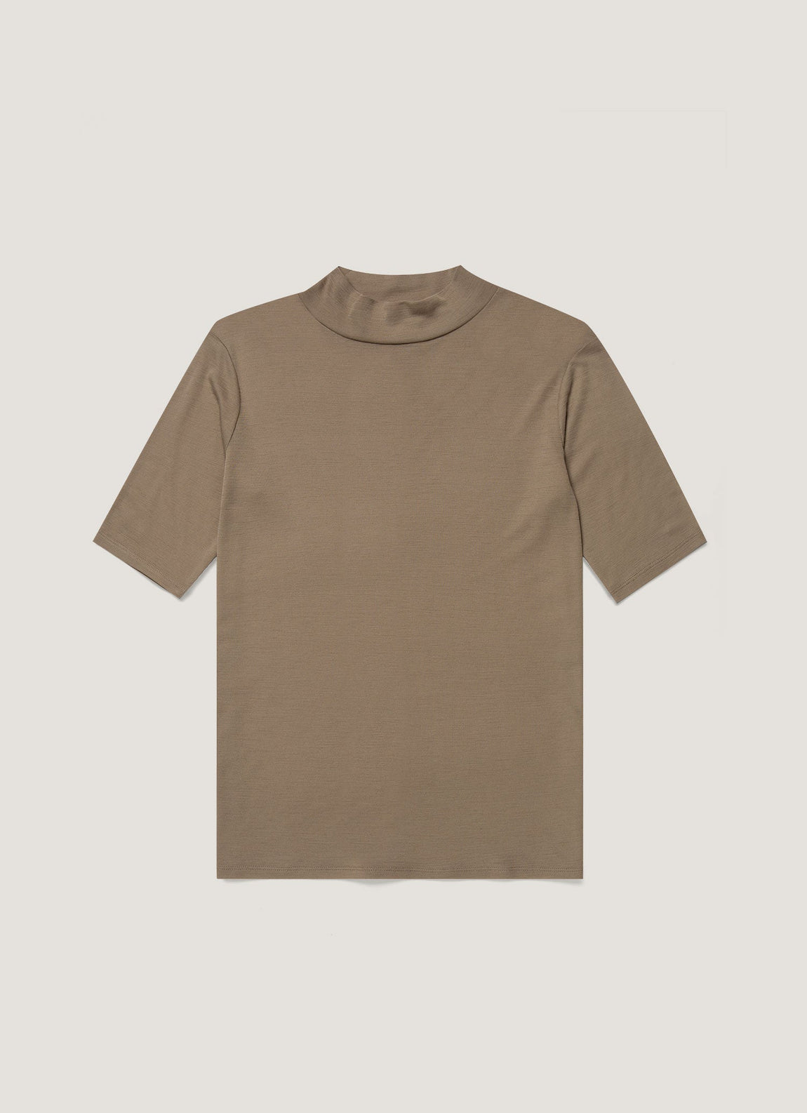 Women's Mock Neck Top in Dark Cedar