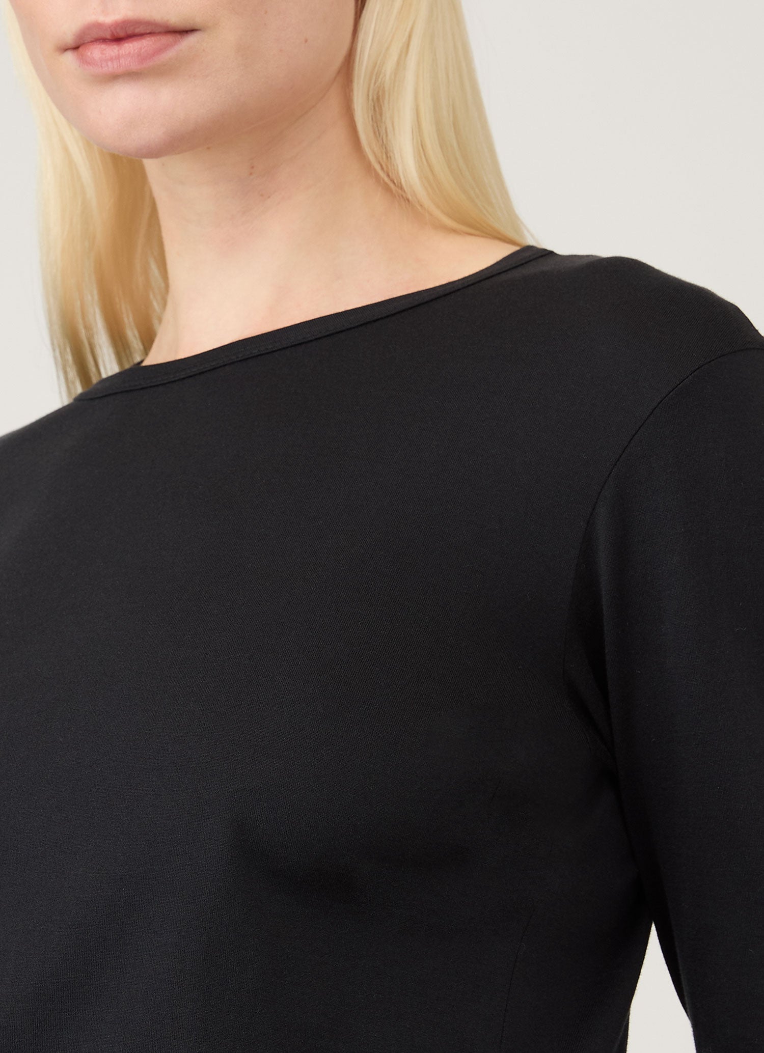 ロングスリーブ クラシック Tシャツ（Black）| Sunspel