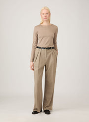 Women's Long Sleeve Classic T-shirt in Mink
