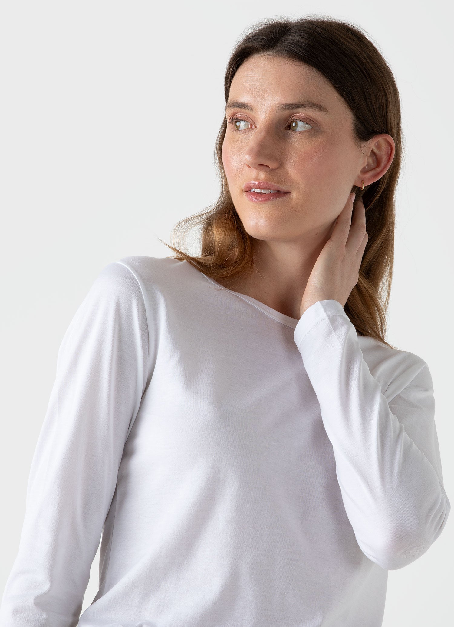 ロングスリーブクラシックTシャツ （White）| Sunspel