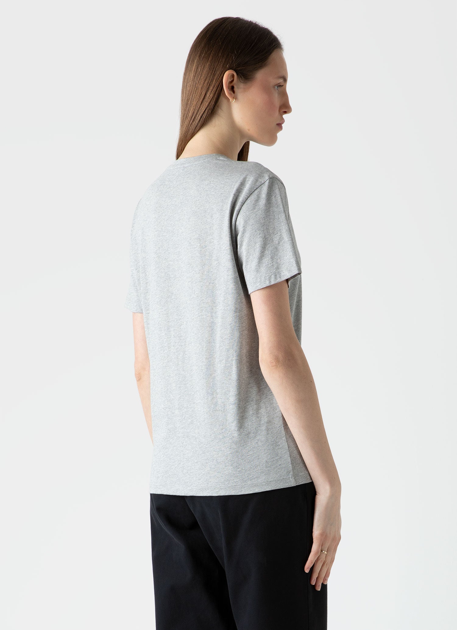 ボーイ・フィットTシャツ(Grey Melange)| Sunspel