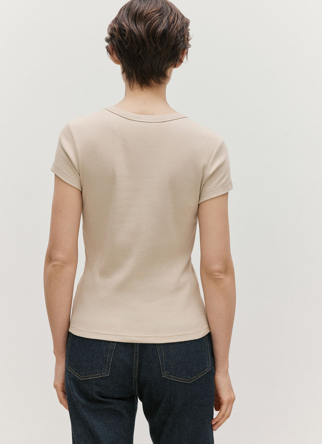 リブ Tシャツ