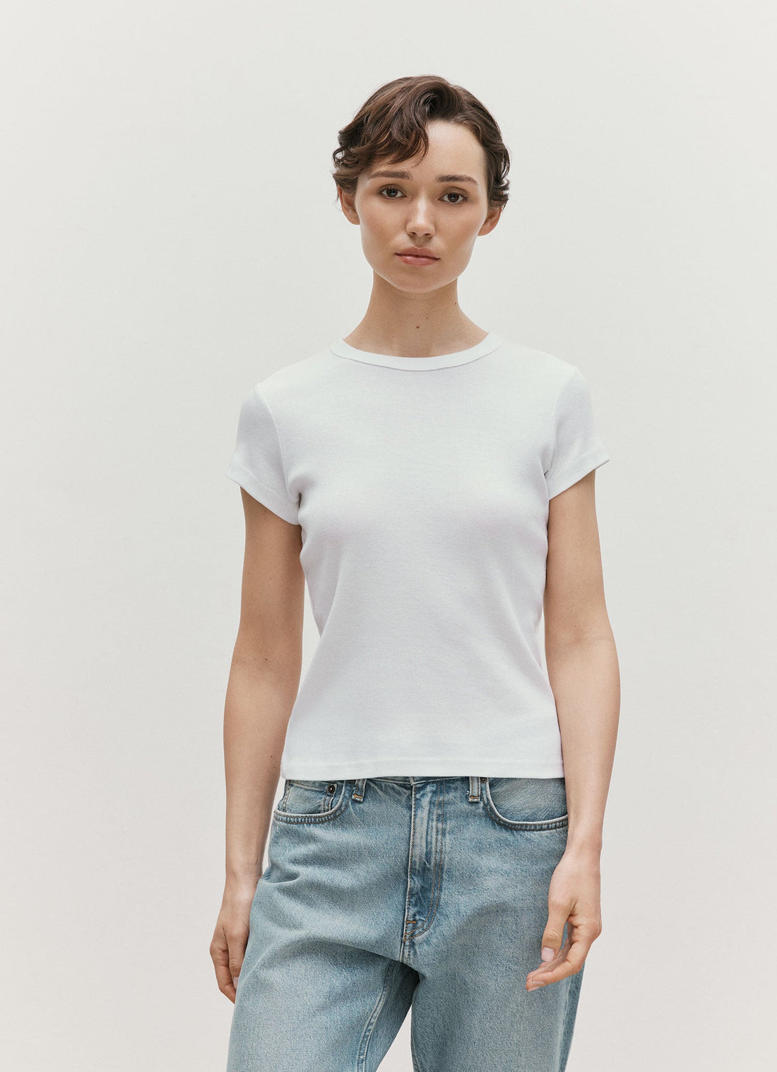 リブ Tシャツ