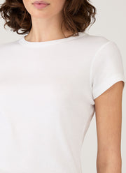 Women's Ribbed T-shirt in White