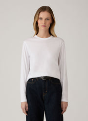 Women's Long Sleeve Everyday T-shirt in White