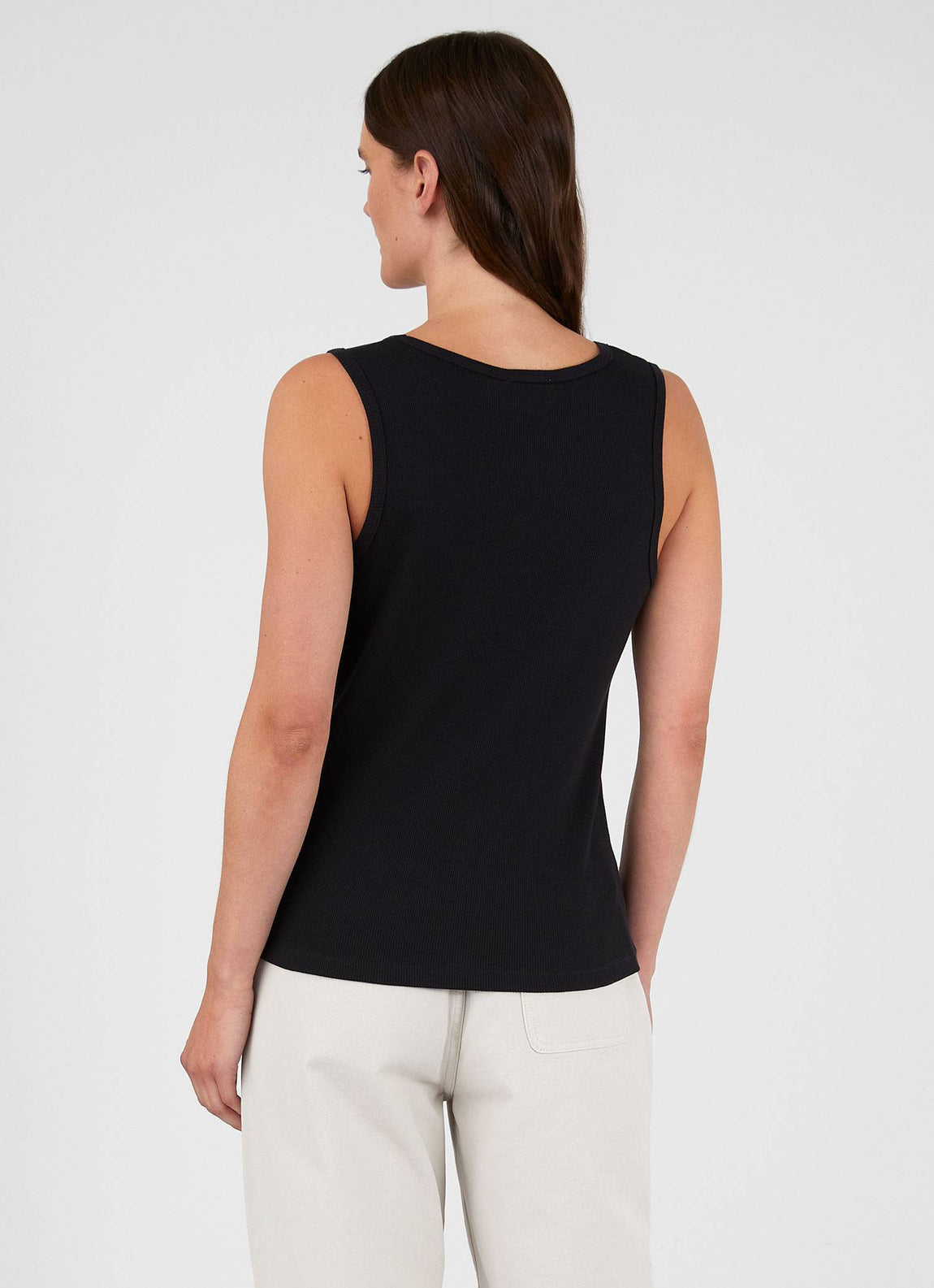 Women's Rib Vest in Black