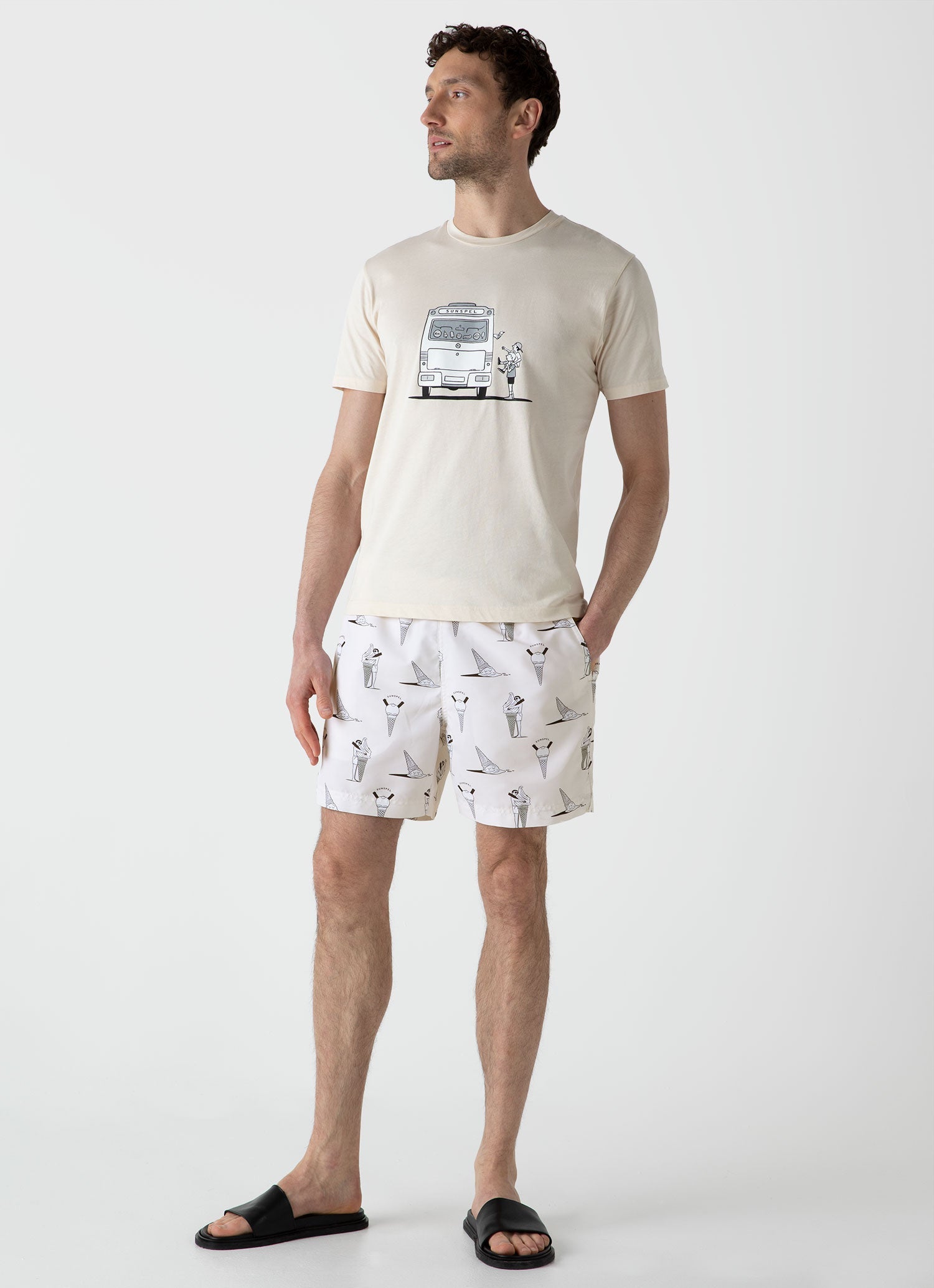 Men's Matt Blease Print T-shirt in Undyed