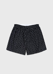 Men's Classic Print Boxer Shorts in Hole Spot Print Black