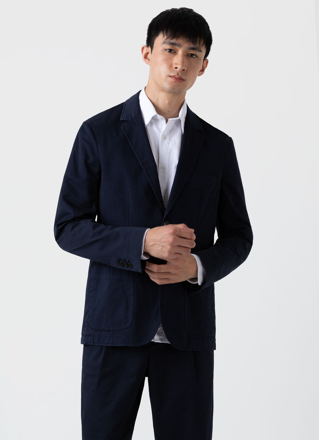 Men's Unstructured Blazer in Navy