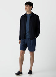Men's Honeycomb Knitted T-shirt in Coast Melange