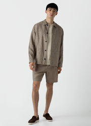 Men's Honeycomb Knitted T-shirt in Ecru