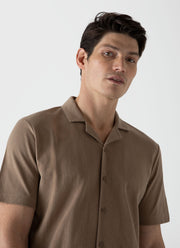 Men's Mr Porter Short Sleeve Shirt in Oat