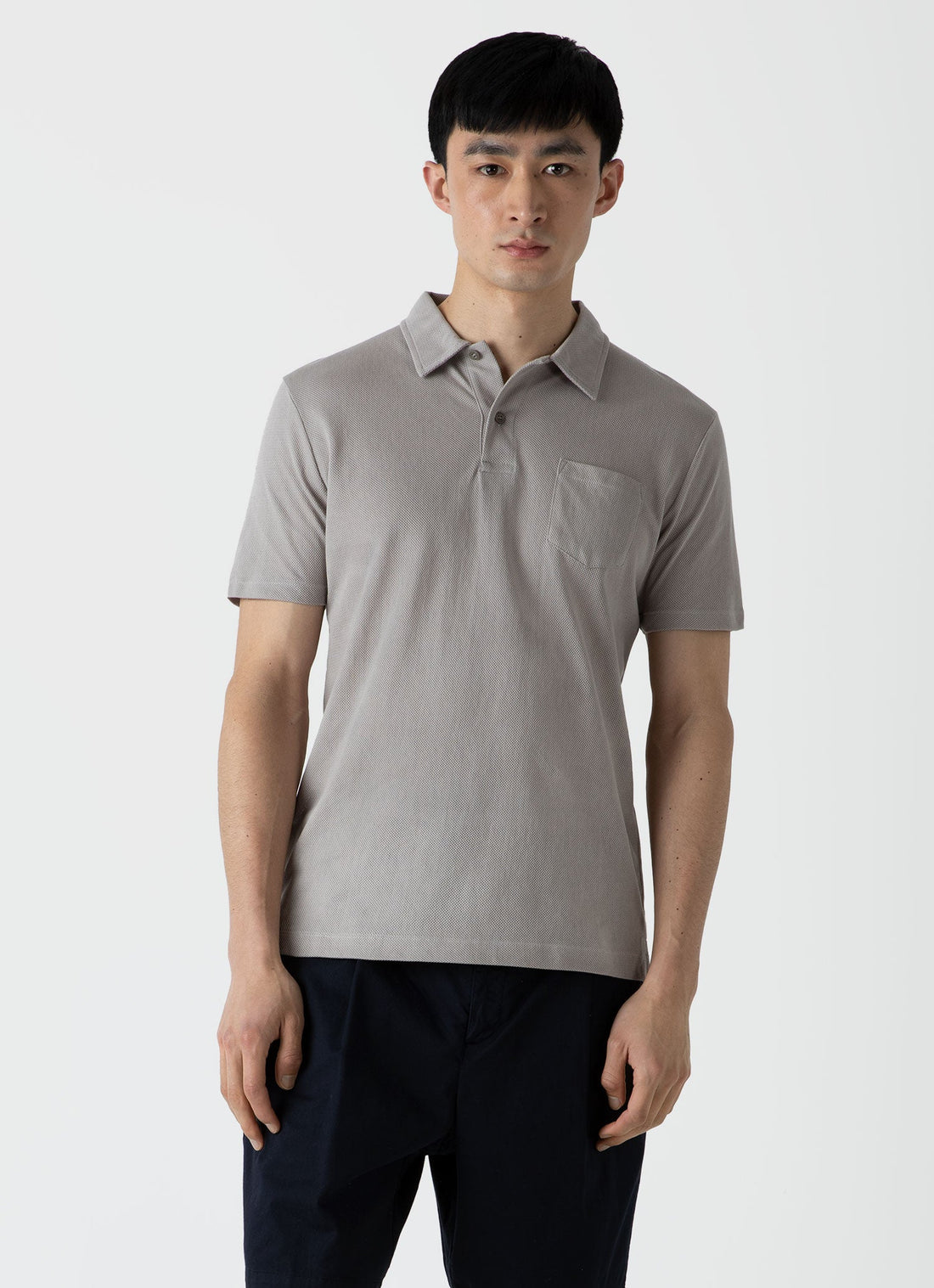 Men's Riviera Polo Shirt in Mid Grey