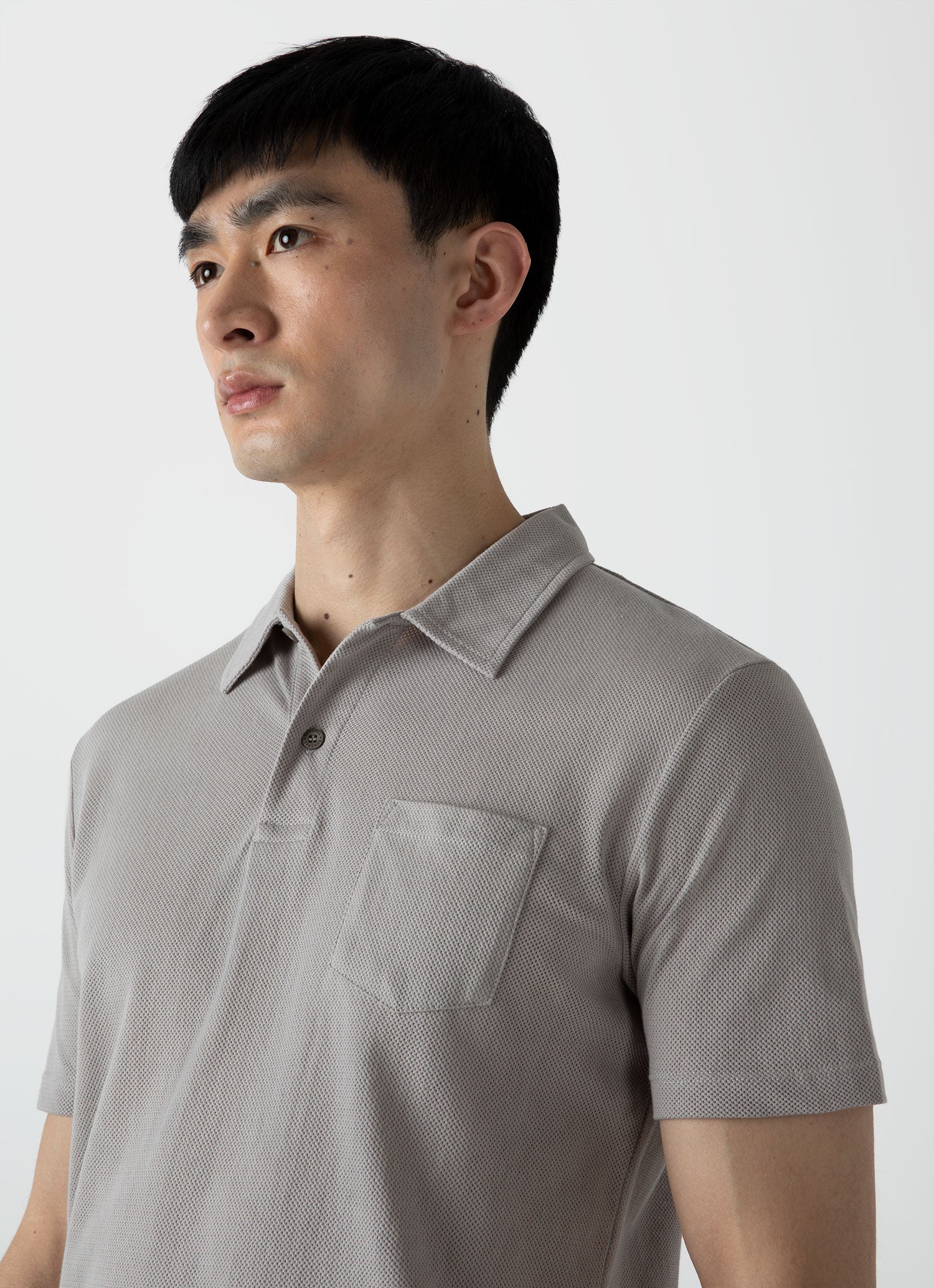 Men's Riviera Polo Shirt in Mid Grey