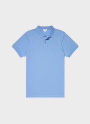 Men's Piqué Polo Shirt in Cool Blue