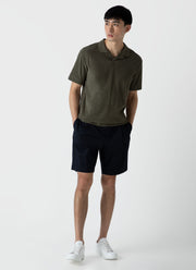 Men's Towelling Polo Shirt in Hunter Green