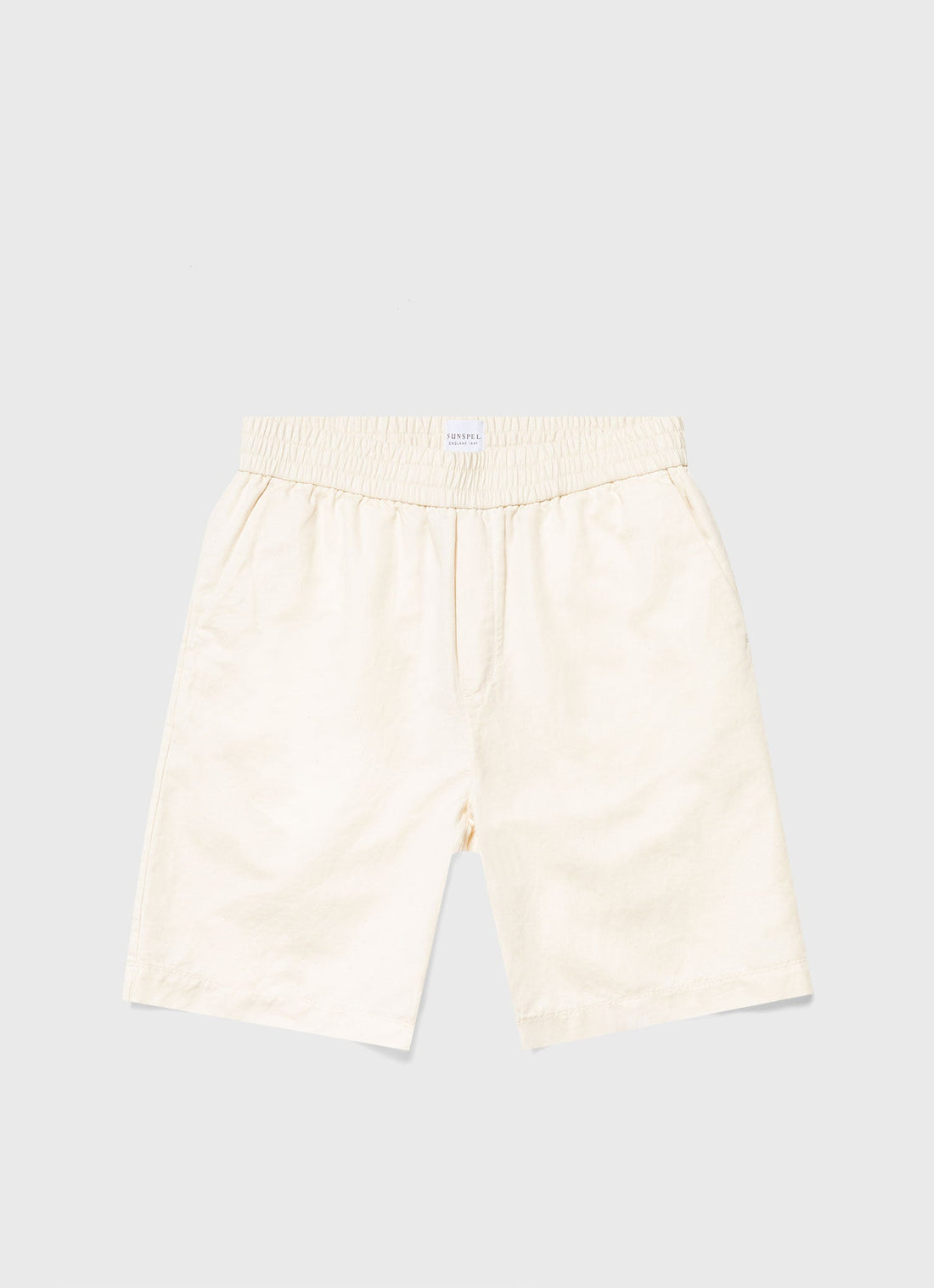 Men's Cotton Linen Drawstring Shorts in Undyed