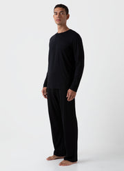 Men's Cotton Modal Lounge Pant in Black