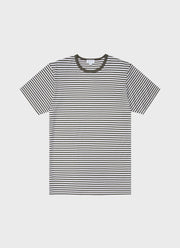 Men's Classic T-shirt in Hunter Green/White English Stripe