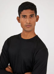 Men's Merino Long Sleeve Base Layer in Black